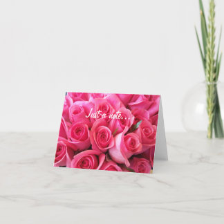 Pink roses card