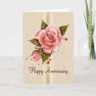 Pink Roses Card