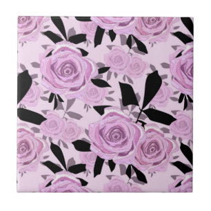 Pink roses  Ceramic Tile