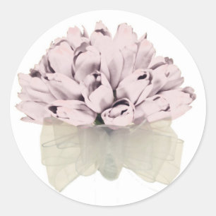 Pink Roses ~ Classic Round Sticker