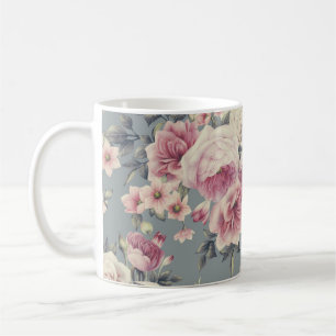 pink roses coffee mug