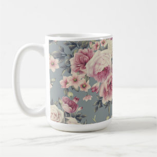 pink roses coffee mug