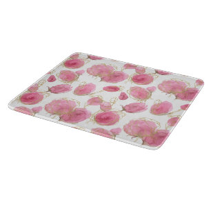 Pink roses cutting board