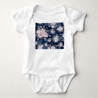 Pink Roses Dark Blue: Vintage