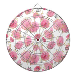 Pink roses dartboard