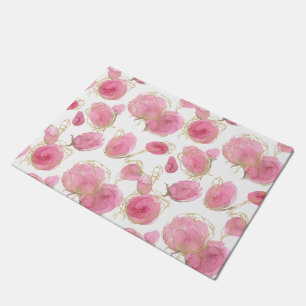 Pink roses doormat