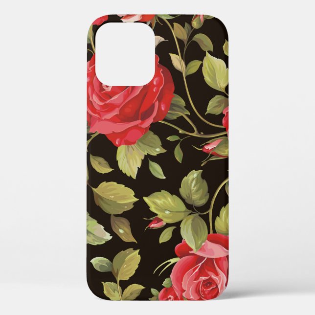 Pink roses: elegant floral pattern. Case-Mate iPhone case (Back)