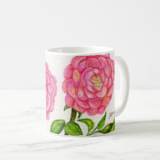 Pink Roses Floral Coffee Mug