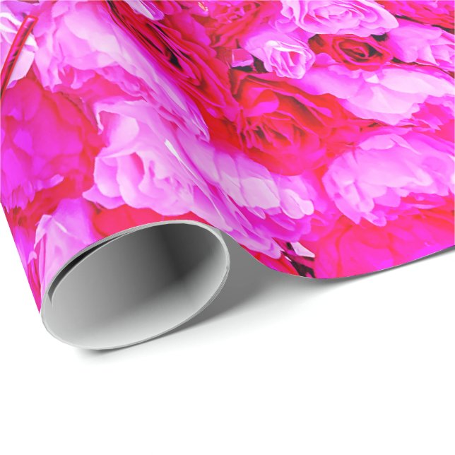 Pink Roses Floral Happy Mother's Day Wrapping Paper (Roll Corner)