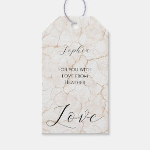 Pink Roses Floral Love Bridal Shower Gift Tags