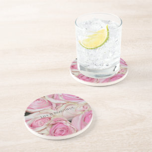 Pink Roses Floral (photography by me) Coaster