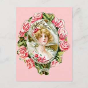 Pink Roses for Palmers Perfume Postcard