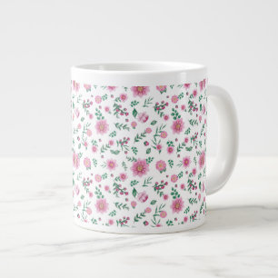 Pink Roses Galore Large Coffee Mug