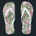 Pink Roses Garden Spring Wedding Thongs<br><div class="desc">Beautiful garden wedding rose vines in elegant and graceful soft pink.  Perfect for a spring wedding with beautiful and pretty artwork for your bridal shower or event.</div>