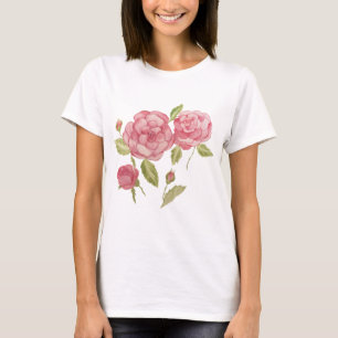 Pink roses hand drawing pencil T-Shirt