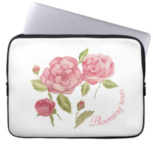 Pink roses hand drawing pencil T-Shirt Cushion Tri Laptop Sleeve