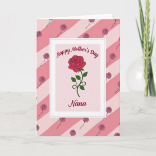 Pink Roses Happy Mothers Day Card