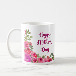 Pink roses Happy Mother's Day year Coffee Mug