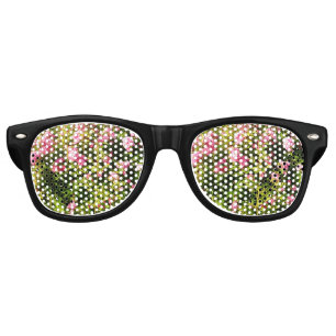 Pink Roses in bloom  Retro Sunglasses