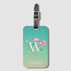 Pink Roses in Watercolour Luggage Tag