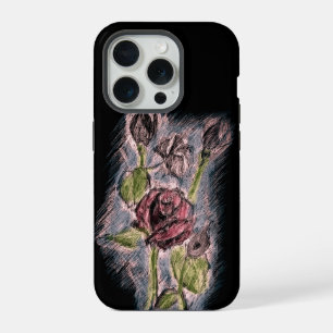 Pink roses iPhone 15 pro case