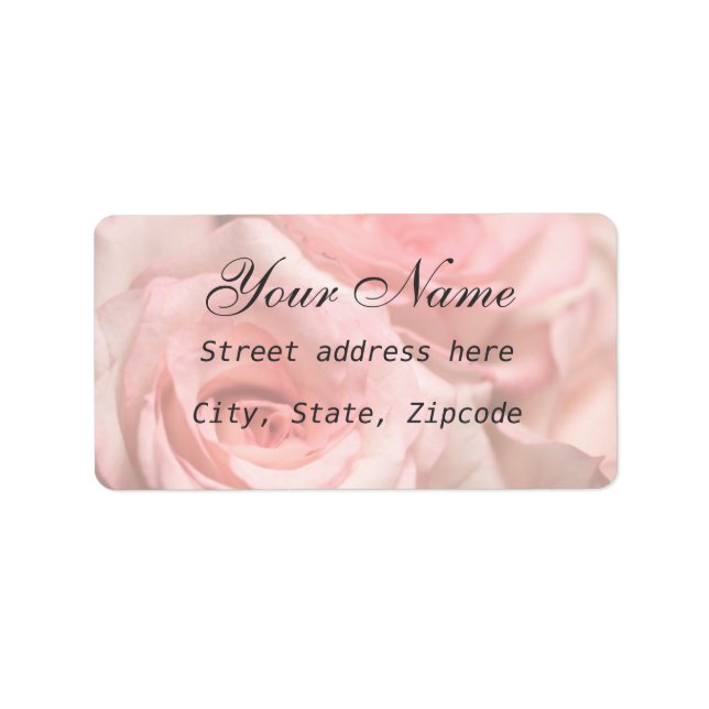 Pink Roses Label (Front)