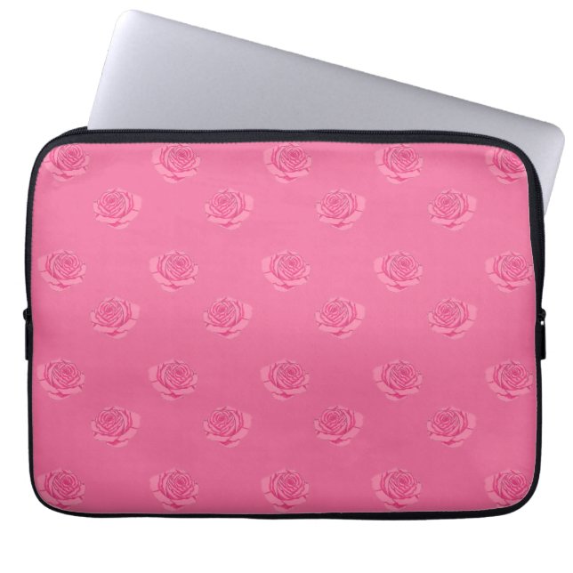 Pink roses laptop sleeve (Front)