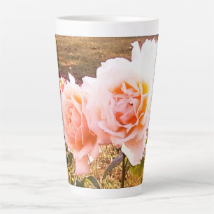 PINK ROSES    LATTE MUG