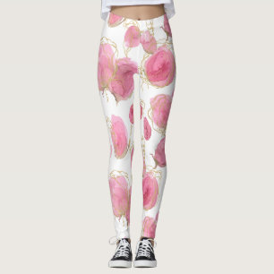 Pink roses leggings