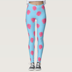 Pink roses leggings