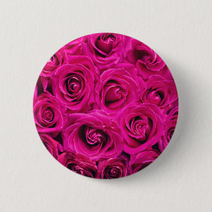 Pink Roses (Love and Romance) 6 Cm Round Badge