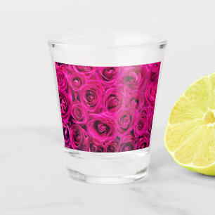 Pink Roses (Love and Romance) Shot Glass