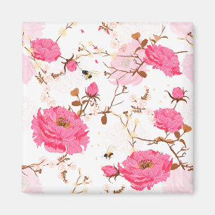Pink roses magnet