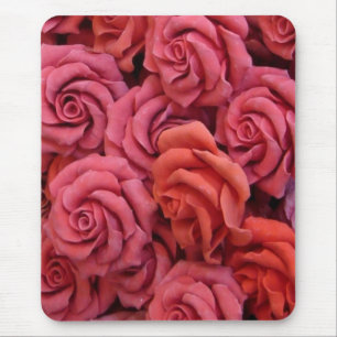 Pink roses mouse pad
