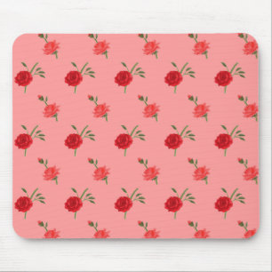 Pink roses mouse pad