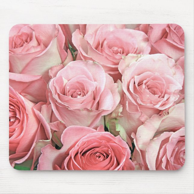 Pink Roses Mouse Pad (Front)