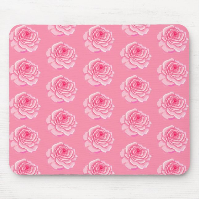 Pink roses mouse pad (Front)
