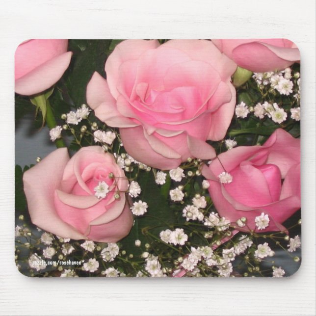 Pink Roses Mousepad (Front)