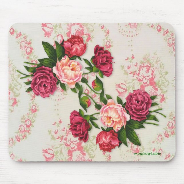 Pink Roses Mousepad (Front)