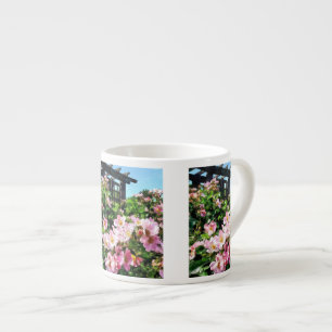 Pink Roses Near Trellis Espresso Cup