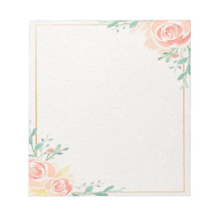 Pink roses notepad
