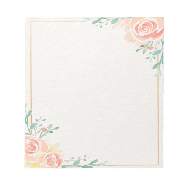 Pink roses notepad (Front)