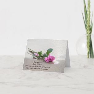 Pink Roses On Beach Thank You from Family