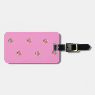 Pink Roses on Pink Luggage Tag