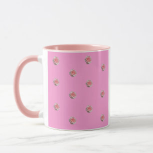 Pink Roses on Pink Mug