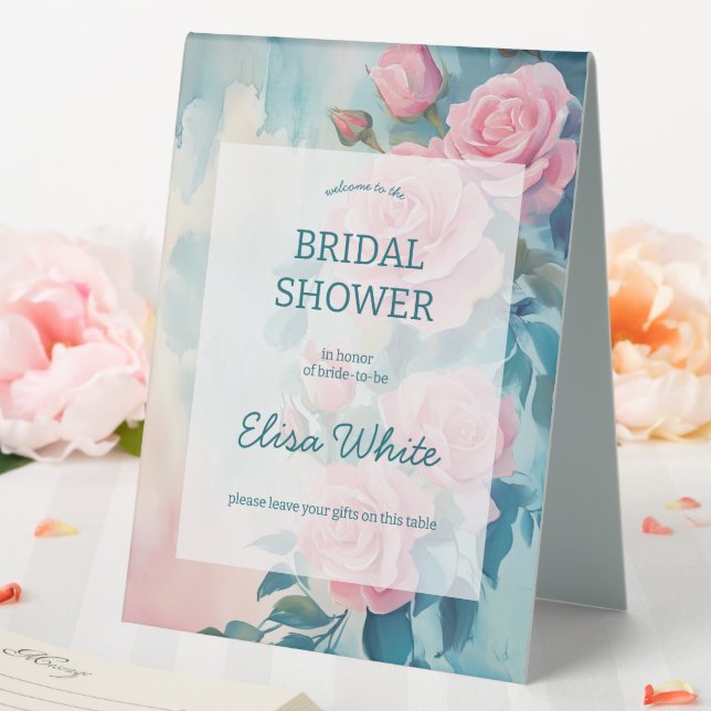 Pink Roses Painting Bridal Shower CUSTOM  (In SItu (Wedding))