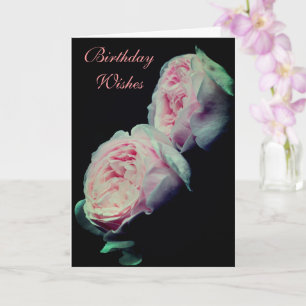 Pink Roses Pair Birthday Card