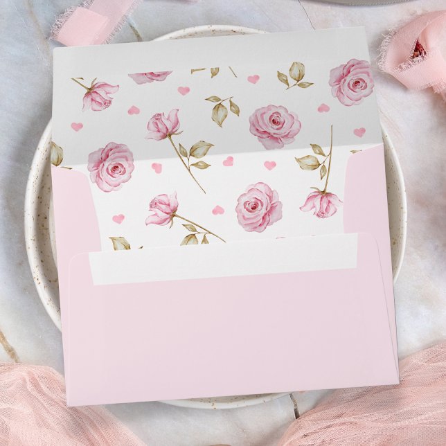 Pink roses pattern  envelope (Creator Uploaded)