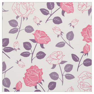 Pink roses pattern Fabric