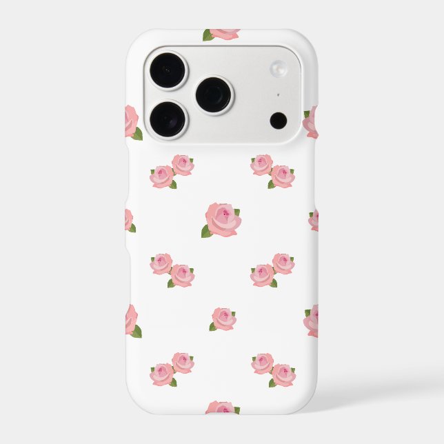 Pink Roses Pattern on White (Back)